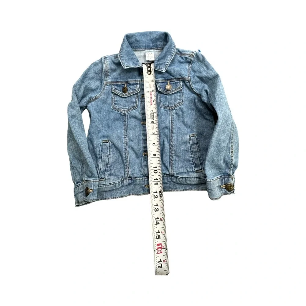 Carter's Kid Denim Jacket Unisex 5 Blue Jean Jacket Classic Light Wash Stretch